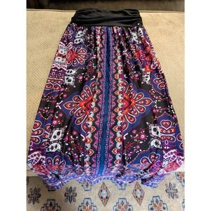 Apt 9 Maxi Skirt Size S Elastic Waist‎ Pull On Multi Color Polyester